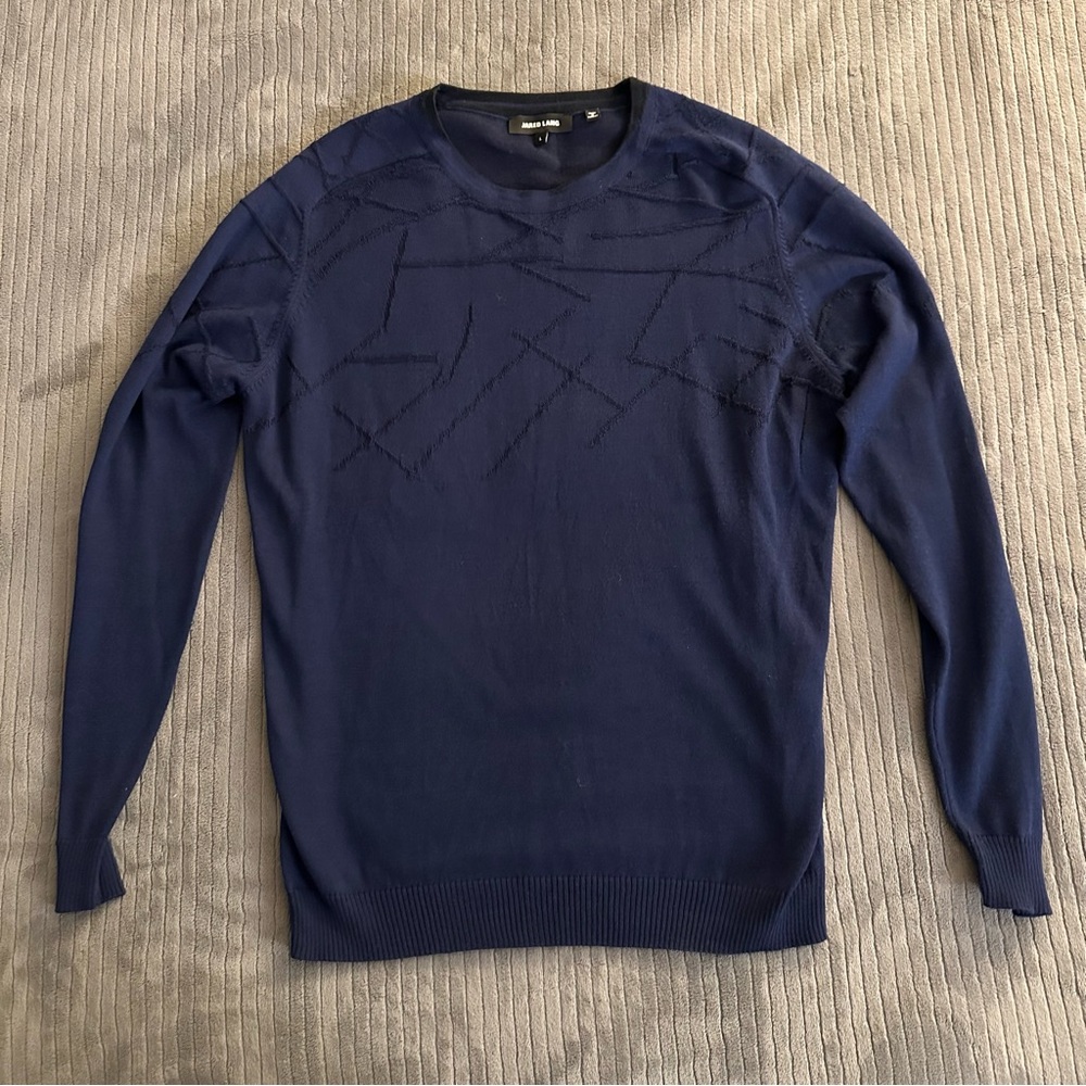 Jared Lang Dark Blue Navy Form Fitting Long Sleeve